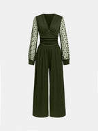 Damen Overall mit transparenten Puffärmeln R&B
