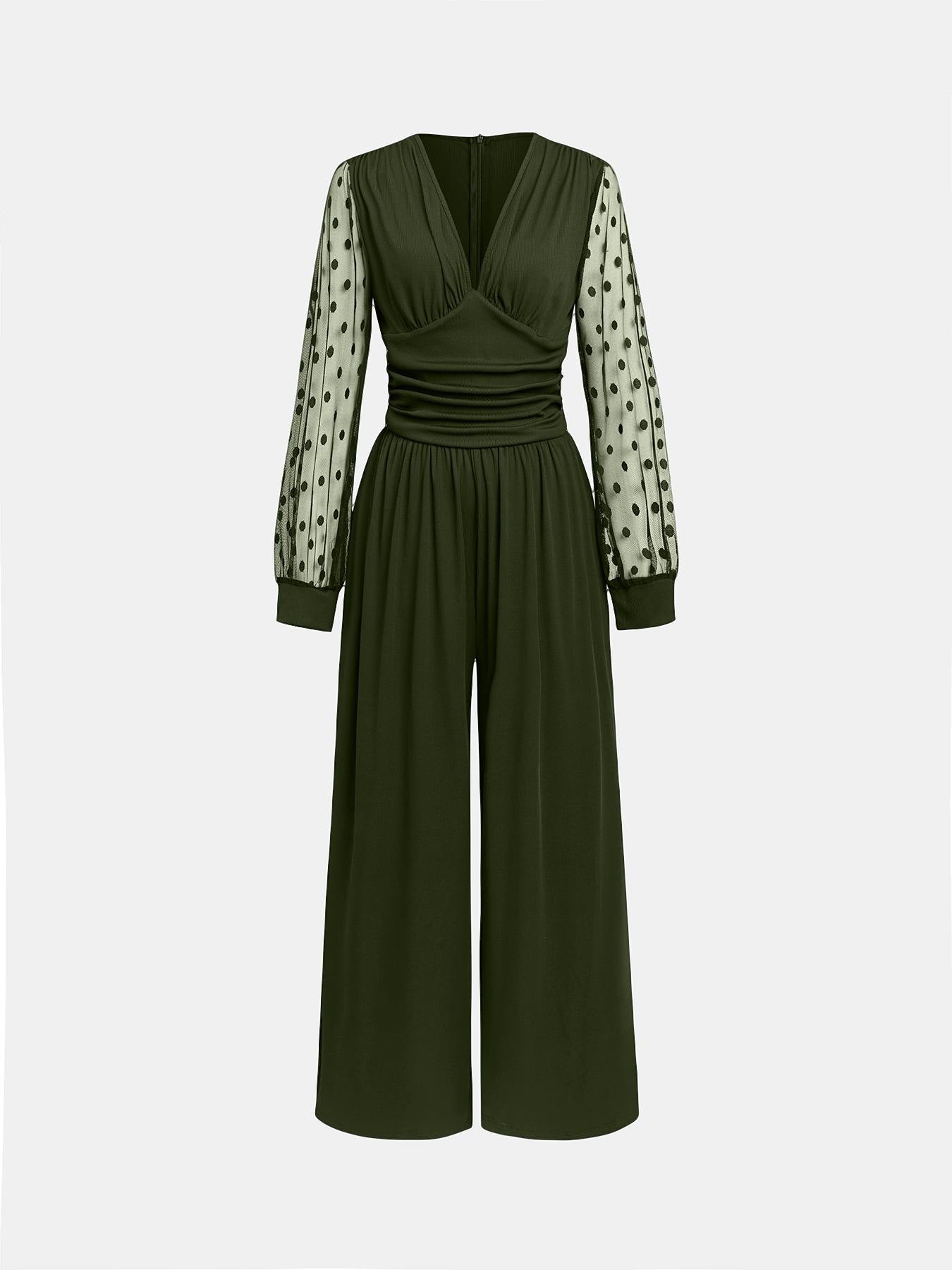 Damen Overall mit transparenten Puffärmeln R&B