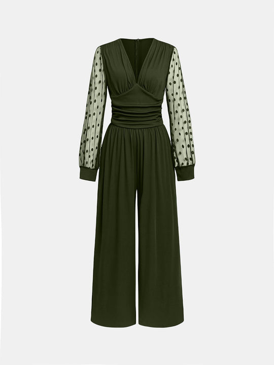 Damen Overall mit transparenten Puffärmeln R&B