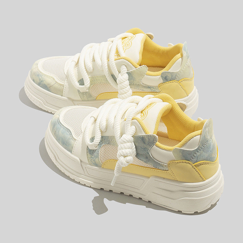 Damen Sportliche Sneakers mit atmungsaktiver Oberflächenstruktur und eleganter Gummisohle R&B