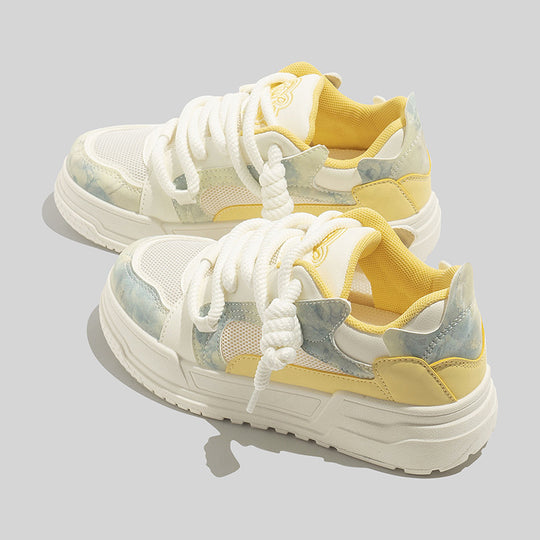 Damen Sportliche Sneakers mit atmungsaktiver Oberflächenstruktur und eleganter Gummisohle R&B