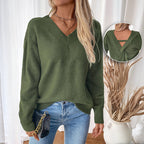 Damen V-Ausschnitt Pullover R&B