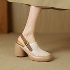 Damen Clogs mit atmungsaktivem Design und elegantem Blockabsatz R&B
