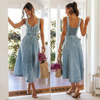 Damen Jeanskleid mit Knopfleiste und lässigem Schnitt R&B