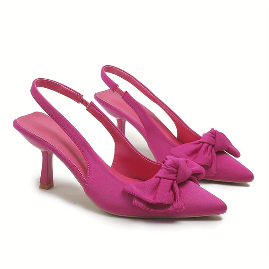 Damen Slingback-Pumps mit dekorativem Schleifen-Detail R&B