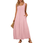 Damen Maxikleid im entspannten Schnitt mit praktischen Taschen R&B
