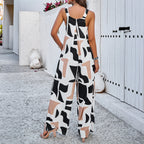 Damen Modischer Jumpsuit mit weit ausgestelltem Bein und praktischen Taschen R&B