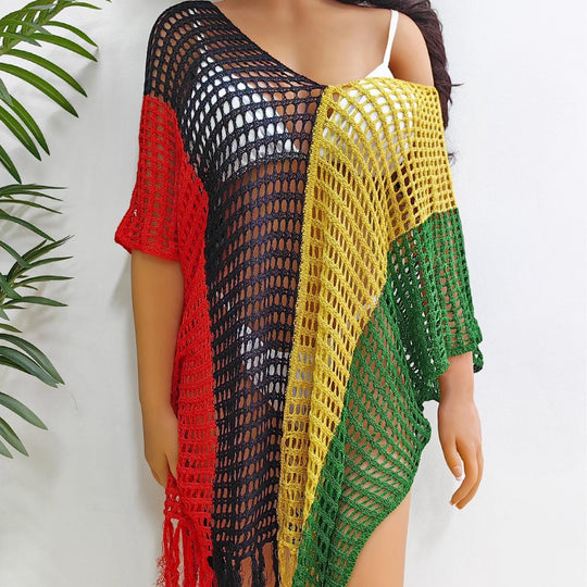 Damen luftig-transparenter Strandponcho R&B