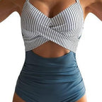 Damen Einteiliger Badeanzug mit elegantem Wickelschnitt R&B