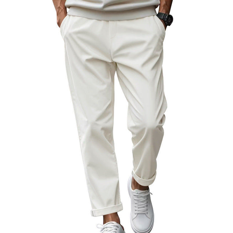 Herren elegante Chino-Hose mit bequemem Bund und modischem Schnitt R&B