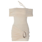 Damen Minimalistisches Cocktailkleid mit Off-Shoulder-Design R&B