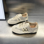 Damen Sportliche Sneakers mit elegantem Geflecht und modischem Schnallenverschluss R&B
