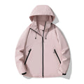Damen wasserabweisende Outdoor-Jacke mit verstellbarem Kapuzenkragen und funktionalen Reißverschlusstaschen R&B