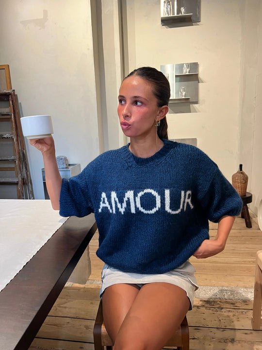 Damen Rundhals-Strickpullover mit oversized Schnitt R&B