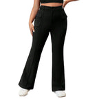 Damen Flared Hose mit praktischen Seitentaschen und elastischem Bund R&B