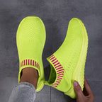 Damen Sportliche Slip-On Sneakers mit atmungsaktivem Strickoberteil  1774575816