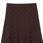 Damen Midirock mit feiner Lochstickerei R&B