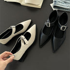 Damen elegante Riemchen-Pumps mit schickem Blockabsatz und spitzer Zehenpartie R&B