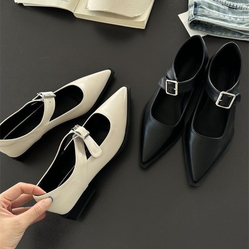 Damen elegante Riemchen-Pumps mit schickem Blockabsatz und spitzer Zehenpartie R&B