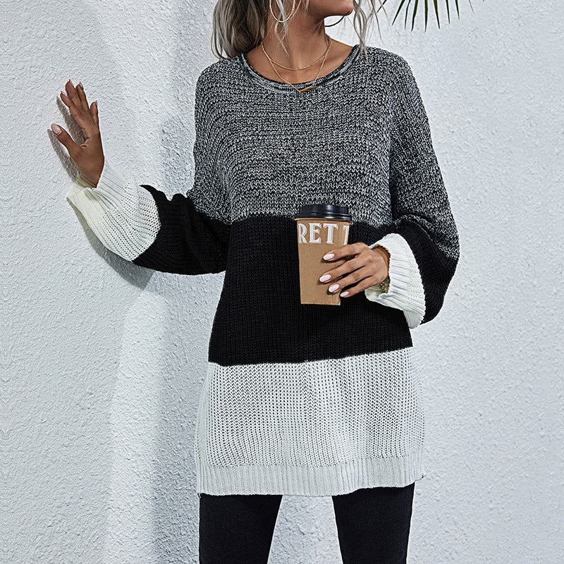 Damen lässiger Oversized Pullover R&B