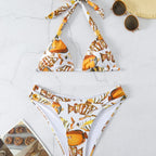 Damen Triangel-Bikini-Set mit verstellbarem Schnürdesign R&B