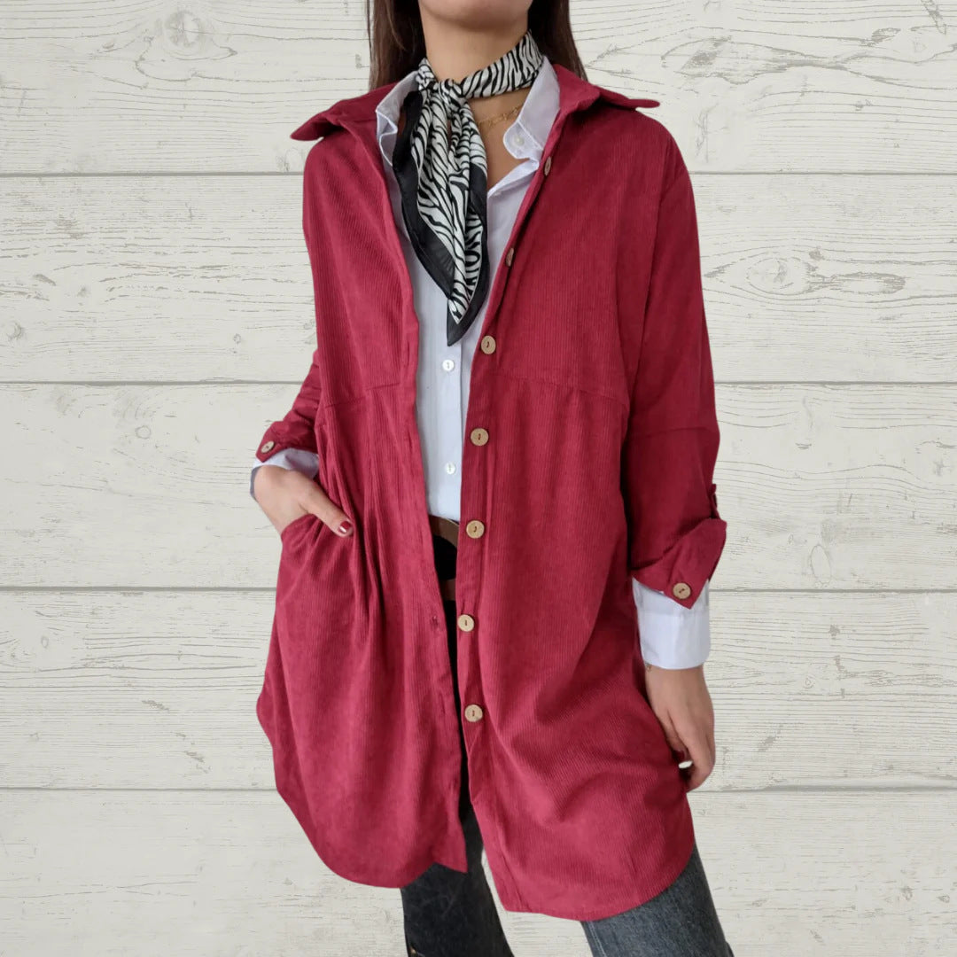 Damen Oversized Hemdkleid mit klassischem Karomuster R&B
