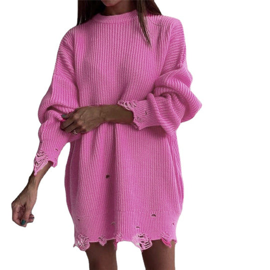 Damen Oversized Strickkleid R&B