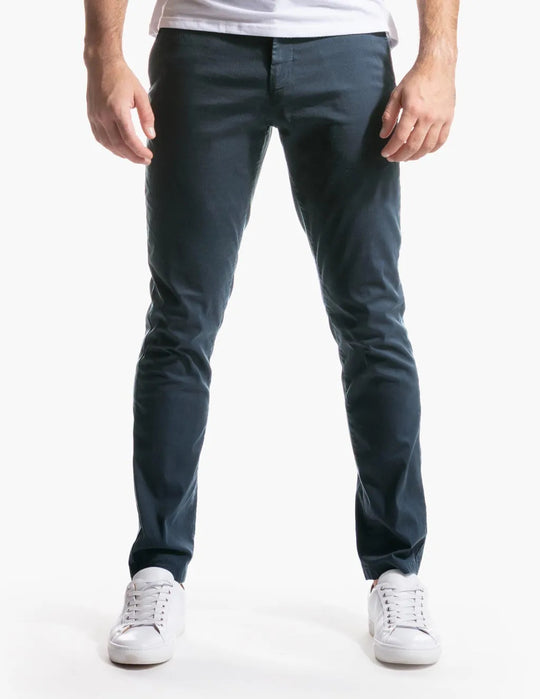 Herren elegante Chinohose mit elastischem Bund und schmalem Schnitt R&B