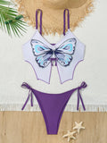 Damen Bikiniset mit verspieltem Schmetterlingsdesign R&B