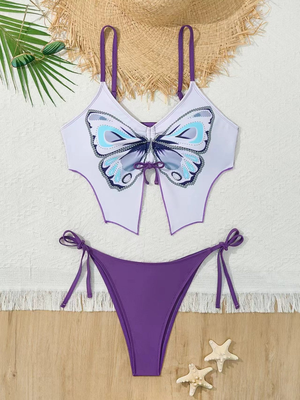 Damen Bikiniset mit verspieltem Schmetterlingsdesign R&B