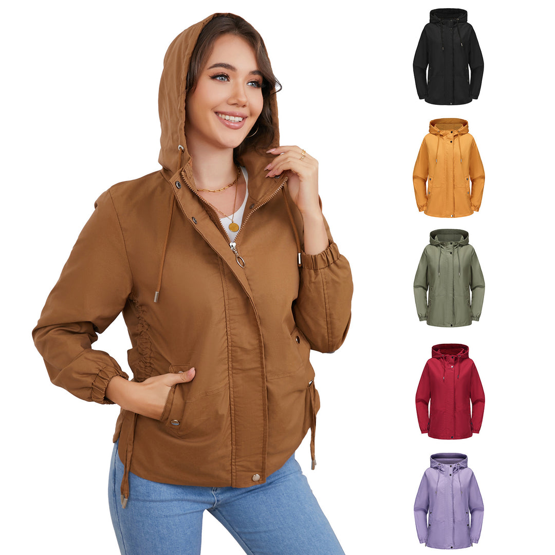 Damen leichte Windjacke mit verstellbarem Bund R&B