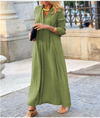 Damen Luftiges Maxikleid mit eleganter Knopfdetail R&B