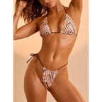 Damen Minimalistischer Triangel-Bikini mit verstellbaren BindR&Bändern R&B
