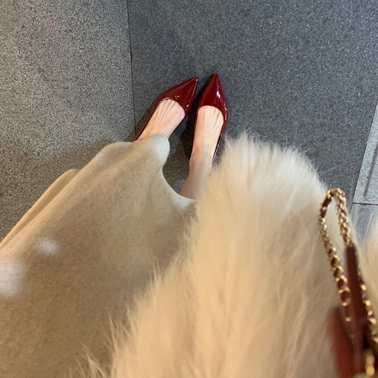 Damen elegante spitze Ballerinas aus hochwertigem Leder R&B