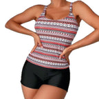 Damen Sportlicher Badeoberteil mit Shorts