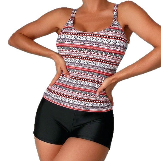 Damen Sportlicher Badeoberteil mit Shorts R&B