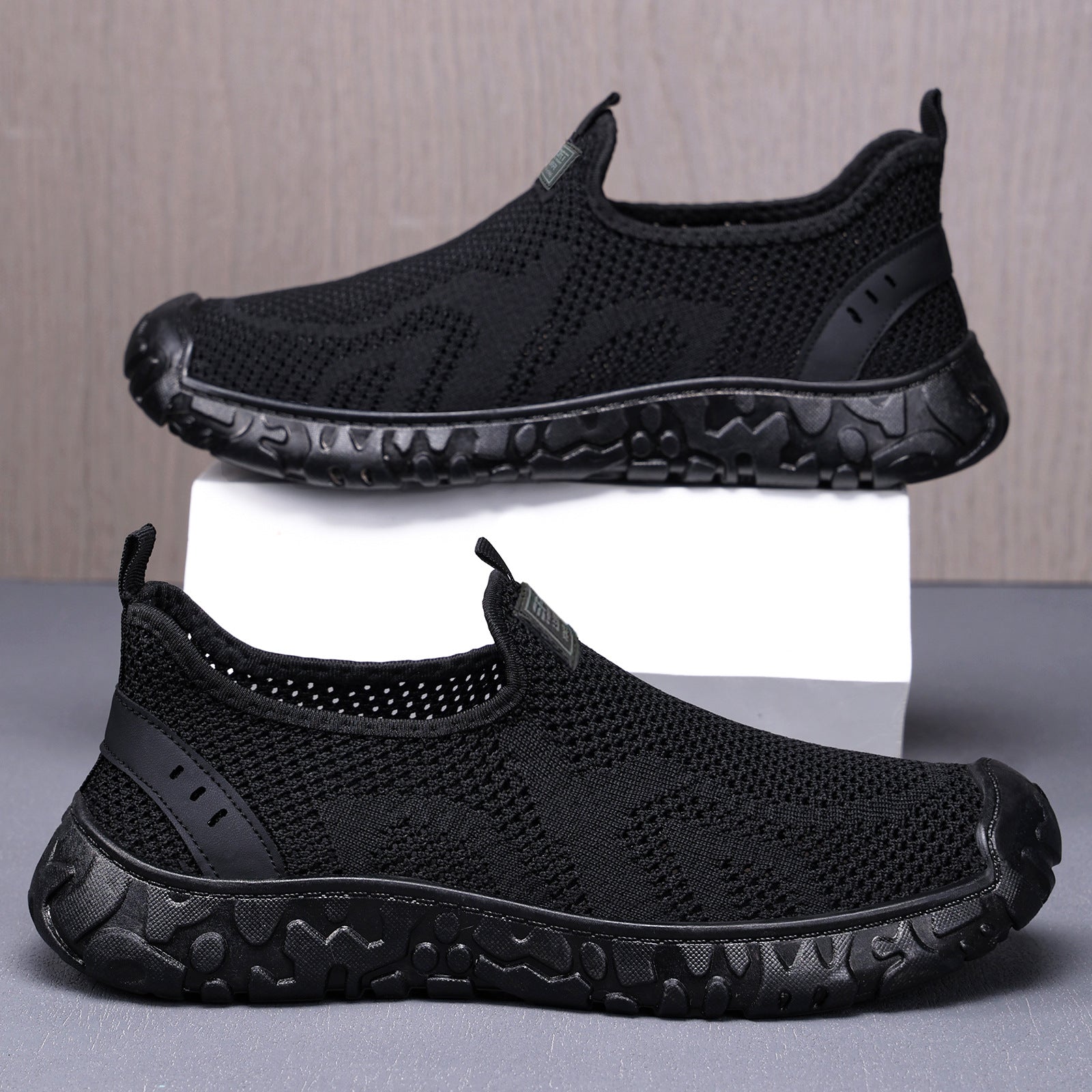 Damen Bequeme Slip-On Freizeitschuhe mit atmungsaktivem Mesh-Obermaterial R&B