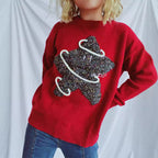 Damen Strickpullover mit kreativem Motiv und lässigem Schnitt R&B