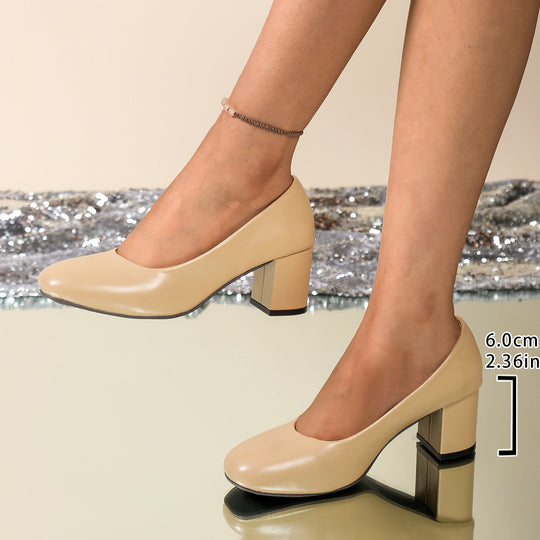 Damen Elegante Pumps mit blockförmigem Absatz R&B