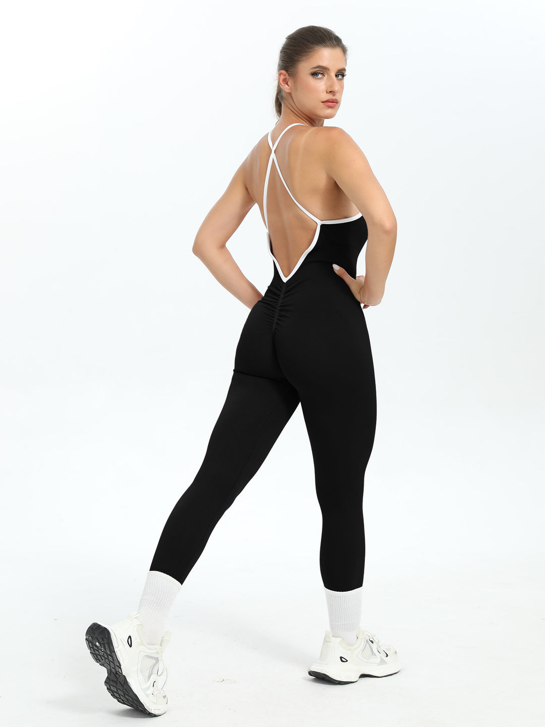 Damen Bodysuit mit Racerback-Design und nahtloser Verarbeitung R&B