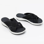 Damen Komfortable Clogs mit elegantem Kreuzband-Design und ergonomischem Fußbett R&B