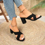 Damen modische Slingback-Sandalen mit raffiniertem Riemen-Design R&B