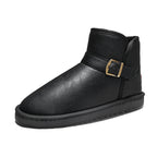 Damen elegante kurze Stiefel mit verstellbarem Riemen R&B