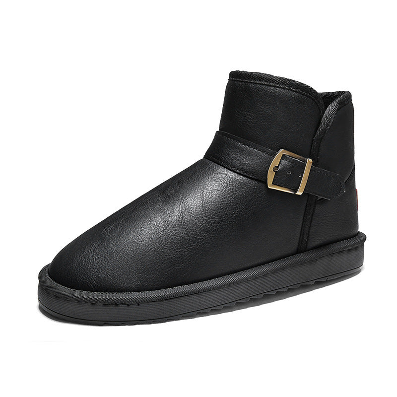 Damen elegante kurze Stiefel mit verstellbarem Riemen R&B