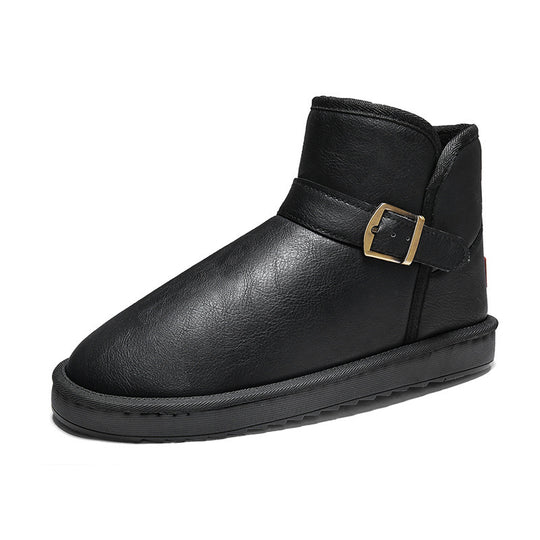 Damen elegante kurze Stiefel mit verstellbarem Riemen R&B