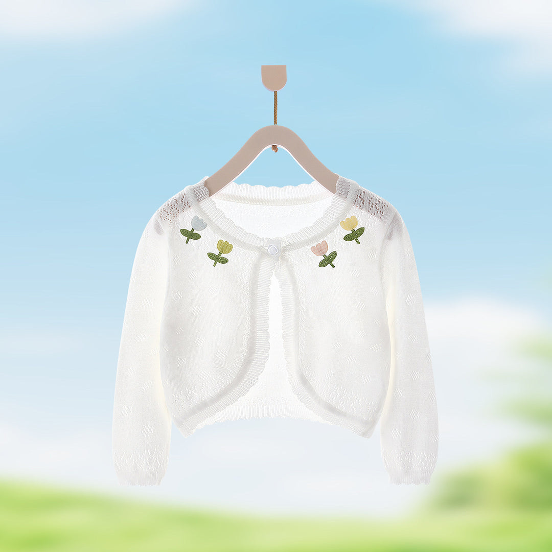 Mädchen's nan zarte Spitzenstrick kurzer Bolero-Cardigan R&B