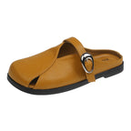 Damen Modische Mules mit verstellbarem Riemen und elastischer Sohle R&B