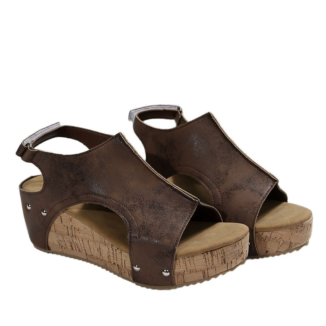 Damen Wedge-Sandalen mit elegantem Riemchen-Design und glitzernden Applikationen R&B