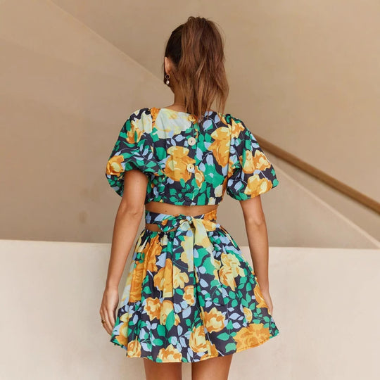 Damen Blumenkleid R&B