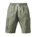 Herren nan Reise- und Outdoor-Bermuda mit elastischem Kordelbund, Sicherheits-Innentasche und aufgesetzten Klappentaschen R&B
